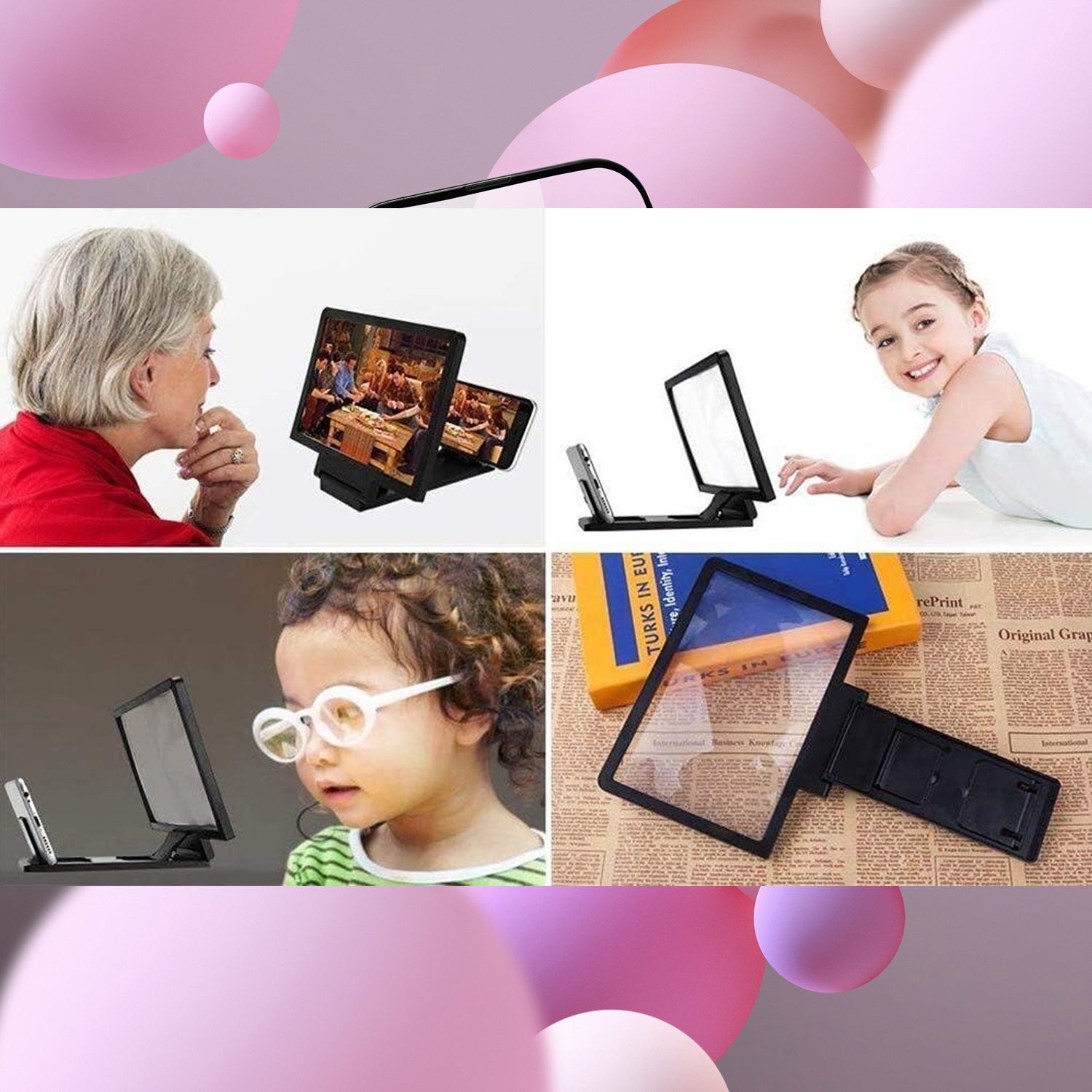 12501 3D Phone Screen Magnifier Video Screen Amplifier Expander Holder Bracket for Mobile Phone Screen Zoom Display (1 Pc) 12501 3D Phone Screen Magnifier Video Screen Amplifier Expander Holder Bracket for Mobile Phone Screen Zoom Display (1 Pc)